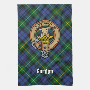 Linge De Cuisine Clan Gordon Crest sur Tartan Kitchen Towen