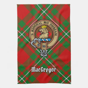 Linge De Cuisine Clan Gregor Crest sur Tartan Kitchen Towen