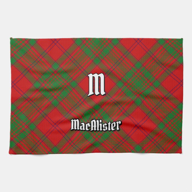 Linge De Cuisine Clan MacAlister de Glenbarr Tartan (Horizontal)