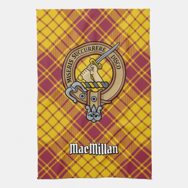 Linge De Cuisine Clan MacMillan Crest sur le tatan de robe (Vertical)