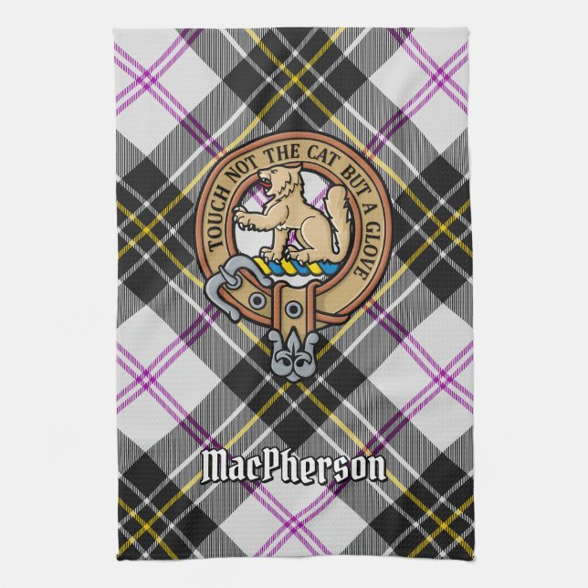 Linge De Cuisine Clan MacPherson Crest sur le tatan de robe (Vertical)