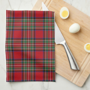 Linge De Cuisine Clan plaid Stewart Red Green Blue Check Tartan