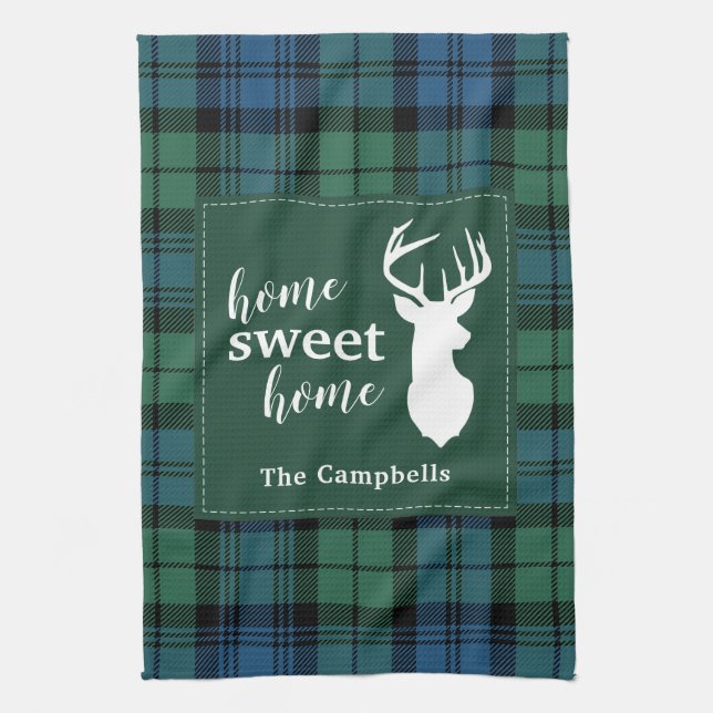 Linge De Cuisine Clan Russe Personnalisé Plaid Campbell Tartan (Vertical)