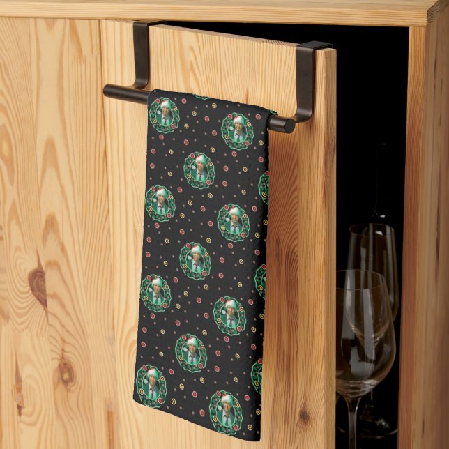 Linge De Cuisine Clark Griswold Motif de la couronne de Noël (Pliage en tiers)