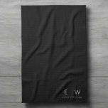 Linge De Cuisine Classic Élégant Moderne Minimaliste Nom Monogramme<br><div class="desc">Améliorez le style et la fonctionnalité de votre cuisine grâce à nos serviettes de cuisine Monogram minimaliste classique élégant et moderne. Conçues avec soin, ces serviettes allient harmonieusement sophistication intemporelle et minimalisme contemporain, ce qui en fait un complément indispensable à votre espace culinaire. Réalisées avec précision et attention au détail,...</div>