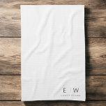 Linge De Cuisine Classic Élégant Moderne Minimaliste Nom Monogramme<br><div class="desc">Améliorez le style et la fonctionnalité de votre cuisine grâce à nos serviettes de cuisine Monogram minimaliste classique élégant et moderne. Conçues avec soin, ces serviettes allient harmonieusement sophistication intemporelle et minimalisme contemporain, ce qui en fait un complément indispensable à votre espace culinaire. Réalisées avec précision et attention au détail,...</div>