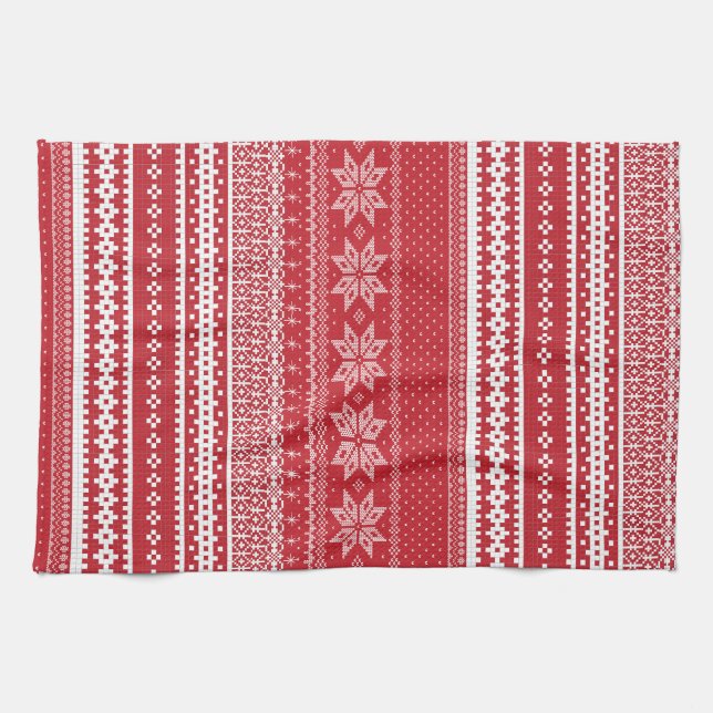 Linge De Cuisine Classic Fair Isle Kitchen Towel (Horizontal)