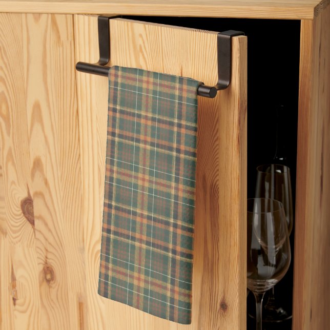 Linge De Cuisine Classic Forest Green Tartan Plaid Pattern (Pliage en tiers)