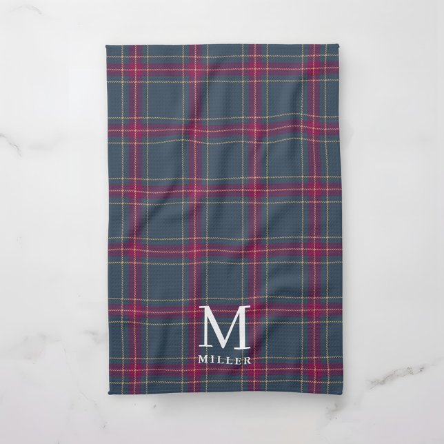Linge De Cuisine Classic Navy and Red Tartan Plaid Christmas (Créateur téléchargé)