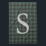Linge De Cuisine Classic Vert Tartan Noir Plaid Monogramme<br><div class="desc">Apportez un charme intemporel à votre cuisine avec cette serviette de cuisine classique au design écossais vert et noir, personnalisée avec un monogramme pour une touche rustique. Parfait pour ajouter une ambiance cosy et d'inspiration patrimoniale à votre espace, cette serviette allie fonctionnalité et un clin d'oeil à la tradition. Que...</div>