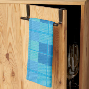 Linge De Cuisine Classique esthétique carreaux bleu ciel royal