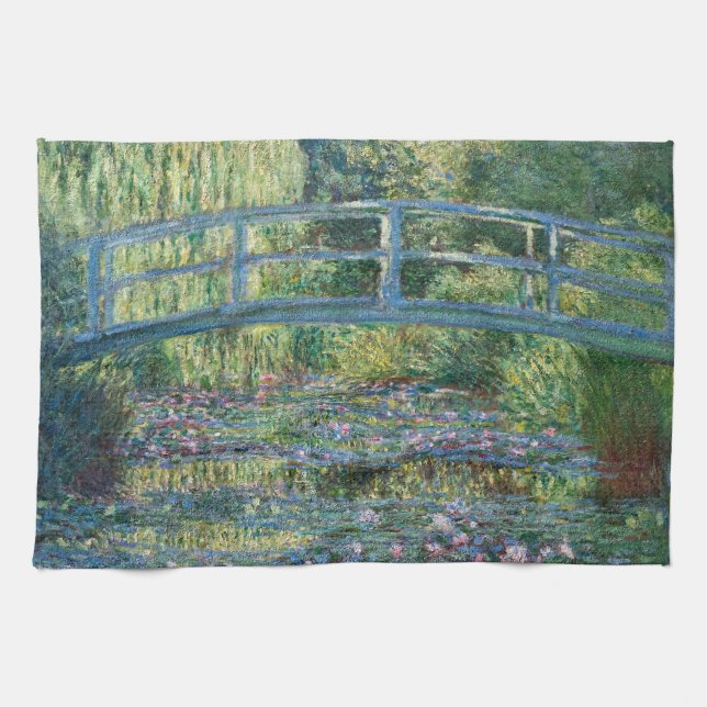 Linge De Cuisine Claude Monet - Bassin aux Nymphéas, Harmonie Verte (Horizontal)