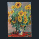 Linge De Cuisine Claude Monet - Bouquet de tournesols<br><div class="desc">Bouquet de tournesols / Bouquet de tournois - Claude Monet,  Huile sur toile,  1881</div>
