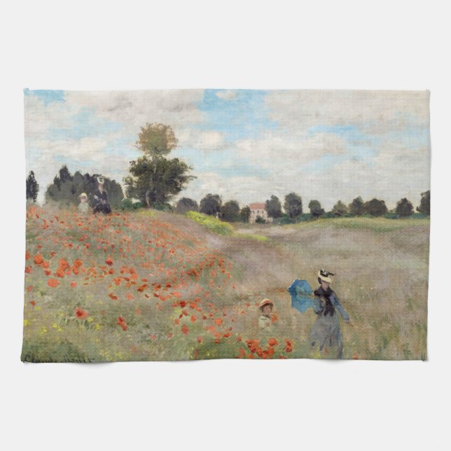 Linge De Cuisine Claude Monet - Champ de coquelicots (Horizontal)