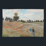 Linge De Cuisine Claude Monet - Champ de pavot<br><div class="desc">Poppy Field / Poppies sauvages,  près d'Argenteuil / Les Coquelicots - Claude Monet en 1873</div>