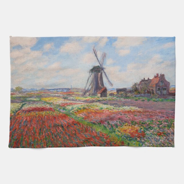 Linge De Cuisine Claude Monet - Champ de Tulipes en Hollande (Horizontal)