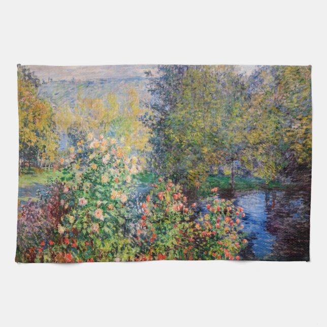 Linge De Cuisine Claude Monet - Coin du jardin à Montgeron (Horizontal)