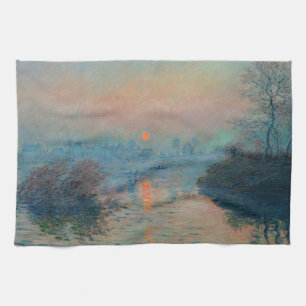 Linge De Cuisine Claude Monet - Coucher de soleil sur la Seine à La