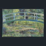 Linge De Cuisine Claude Monet - Etang Lily et Pont Japonais<br><div class="desc">L'étang Lily et le pont japonais / Le Bassin aux nympheas - Claude Monet,  1899</div>