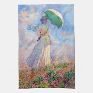 Linge De Cuisine Claude Monet - Femme à l'ombrelle tournée vers la