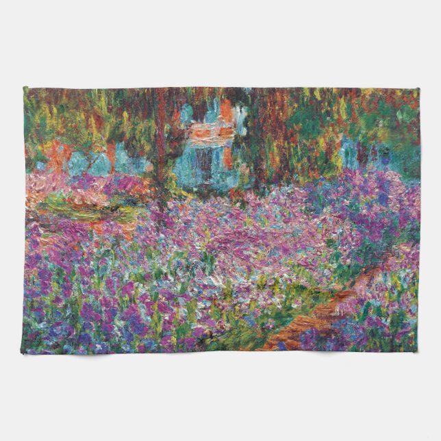 Linge De Cuisine Claude Monet - Iris dans le jardin de Monet Beaux- (Horizontal)