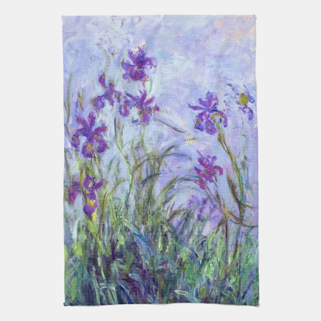 Linge De Cuisine Claude Monet - Iris Mauves / Iris Mauves (Vertical)
