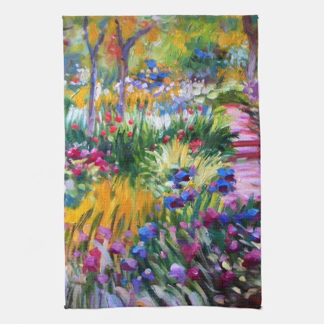 Linge De Cuisine Claude Monet : Jardin d'iris par Giverny (Vertical)