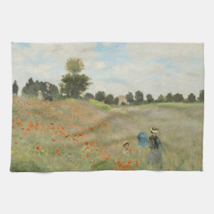 Linge De Cuisine Claude Monet Le Champ de coquelicots près d'Argent