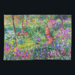 Linge De Cuisine Claude Monet : Le jardin d'Iris à Giverny<br><div class="desc">Une serviette de cuisine classique colorée ornée du jardin d'iris de Giverny,  peinte par le peintre impressionniste français Claude Monet.</div>