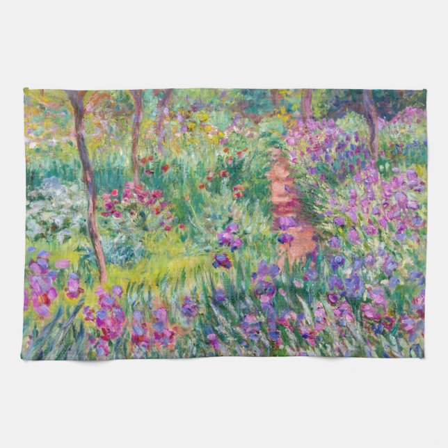 Linge De Cuisine Claude Monet - Le jardin d'Iris à Giverny (Horizontal)