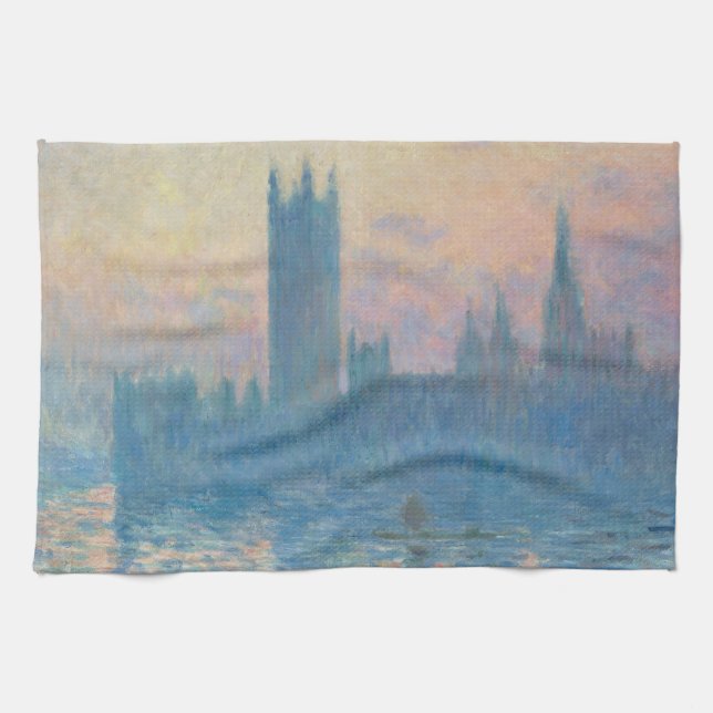 Linge De Cuisine Claude Monet Les maisons du Parlement Coucher de s (Horizontal)