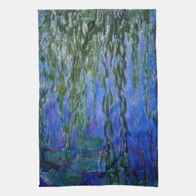 Linge De Cuisine Claude Monet - Lys d'eau avec saule plumant (Vertical)