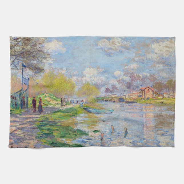Linge De Cuisine Claude Monet - Printemps de la Seine (Horizontal)
