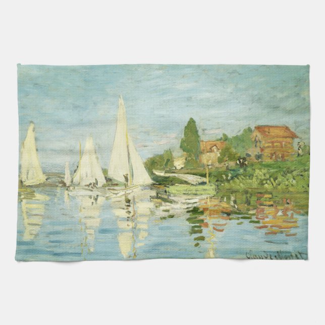 Linge De Cuisine Claude Monet. Régates à Argenteuil (Horizontal)