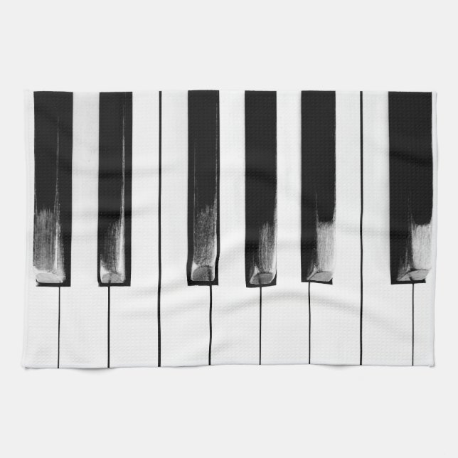 Linge De Cuisine Clavier des touches de piano antiques (Horizontal)