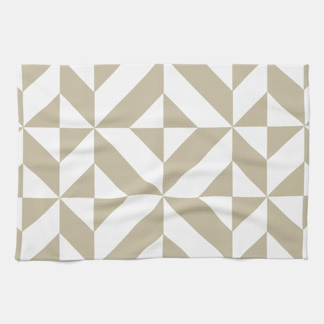 Linge De Cuisine Clay Geometric Deco Cube Pattern (Horizontal)