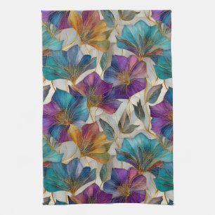 Linge De Cuisine Clematis violet Art Nouveau