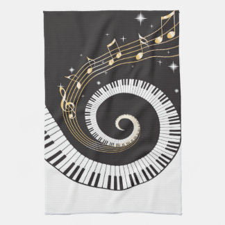 Linge De Cuisine Clés de tourbillonnement de piano