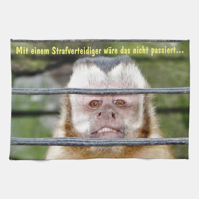 Linge De Cuisine clink-singe - Knastaffe (Horizontal)
