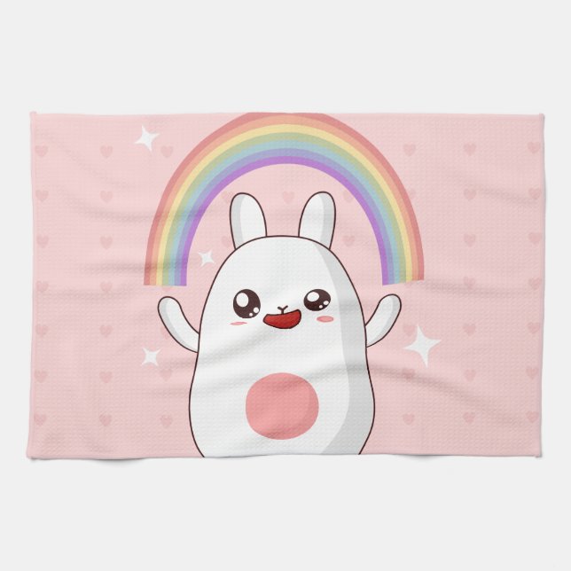 Linge De Cuisine Clipart arc-en-ciel de Kawaii (Horizontal)