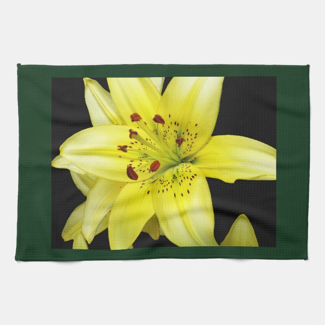 Linge De Cuisine Clôture de la Lys jaune (Horizontal)