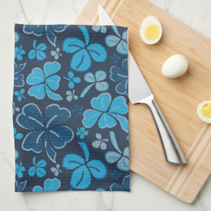 Linge De Cuisine Clover Shamrock Blue Lucky St. Patrick`s Day