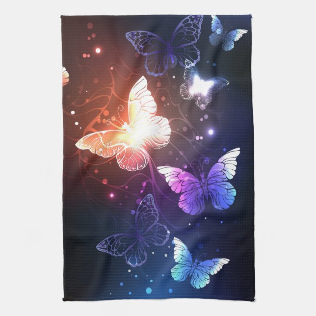 Linge De Cuisine Clowing Night Butterflies (Vertical)