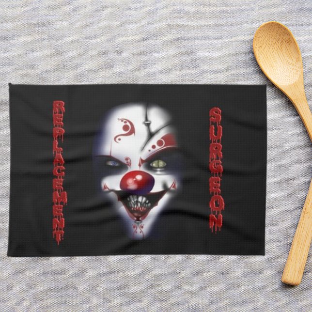 Linge De Cuisine Clown malin du chirurgien de remplacement (Replacement Surgeon Evil Clown kitchen towel)