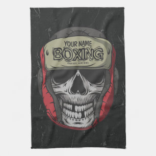 Linge De Cuisine Club de boxe personnalisé Boxer Fight Club squelet