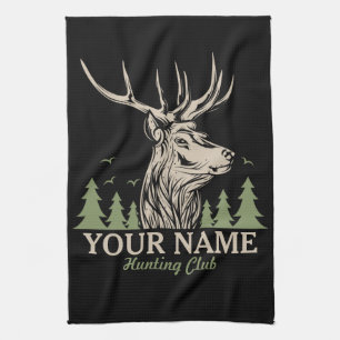 Linge De Cuisine Club de chasse personnalisé pour chasseur de cerf 