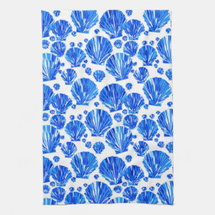 Linge De Cuisine Cobalt Bleu et Blancs