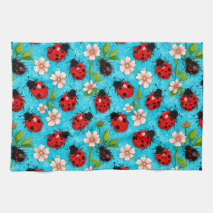 Linge De Cuisine Coccinelle Colorée Jardin Floral Joie