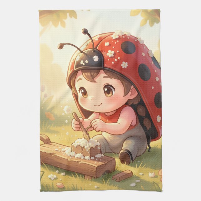 Linge De Cuisine Coccinelle et le royaume de nectar caché (Vertical)