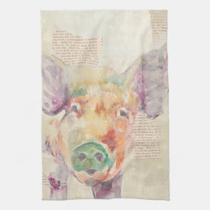 Linge De Cuisine Cochon de collier de la ferme